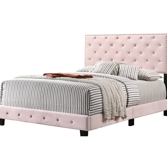 Bright Pink Full Bed, Long-Lasting Durability - Creates Inviting Bedroom Ambiance