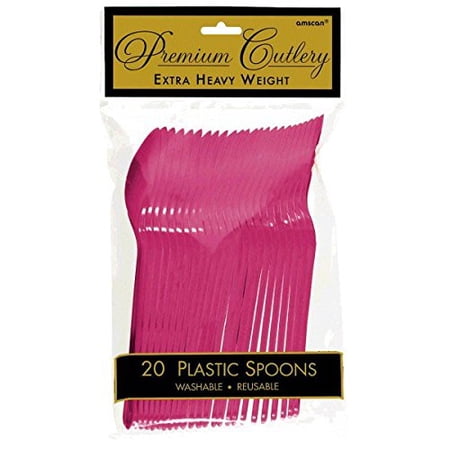 Hot Pink Plastic Spoons