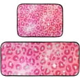 thumbnail image 1 of Bright Pink Laopard Kitchen Rug Mats 2PCS Non Slip 47" x 20" + 28" x 20" Kitchen Carpet Floor Mat Hallway Rugs Anti Fatigue Doormat Home Decor, 1 of 7