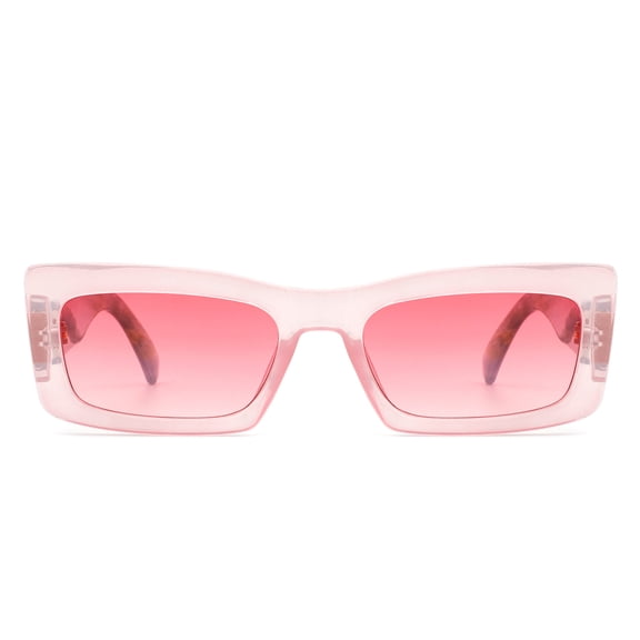 Bright Pink Oversized Square Sunglasses, UV Protection Pink Gradient Lens Shades, Classic Fashion Shades for Women