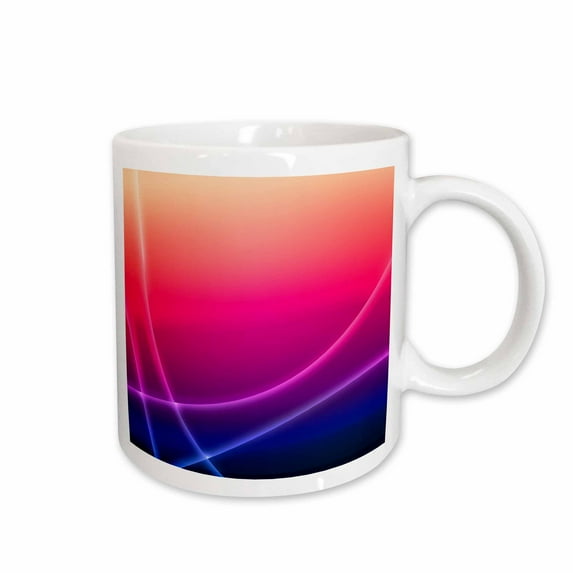 Bright Pink, Purple, and Blue With Bright White Curves 15oz Mug mug-213642-2