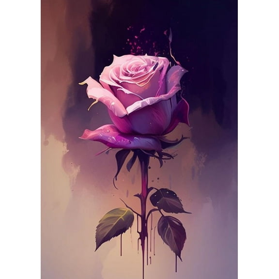 A Bright Pink Rose Plant Puzzles,Jigsaw Puzzle for Adults 1000 Pieces Anxiety Relief Toys,Wooden Puzzle Fun Games Home Decor Gifts for Father Mothers Valentines Day