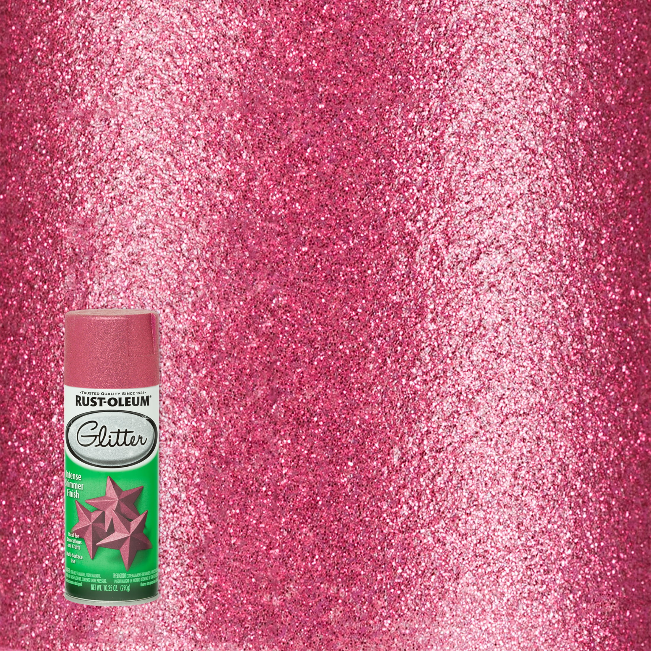 Rust-Oleum 276287-2PK Specialty Glitter Spray, 10.25 Ounce (Pack of 2),  Bright Pink, 2 Piece 