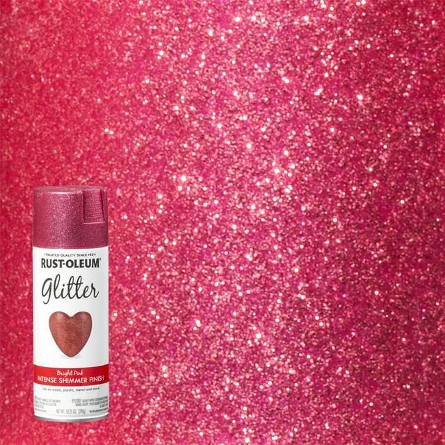 Bright Pink, RustOleum Specialty Glitter Spray Paint 10.25, 6 Pack