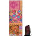thumbnail image 1 of Bright Pioneer Flower Patchwork Hot Yoga Mat Towel Non Slip for Hot Yoga - Quick-Drying Yoga Mat Cover with 4 Corner Pockets with Travel Bag - Hot Yoga Towel Non Slip 70"x26", 1 of 6