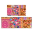 thumbnail image 1 of Bright Pioneer Flower Patchwork Kitchen Rugs Sets Of 2,Anti Fatigue Kitchen Mat Rugs Non Slip Washable,Decorative Kitchen Floor Mats for Kitchen,Sink,Laundry,17"x30"+17"x47", 1 of 7