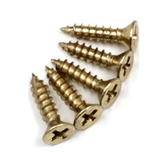 Bright Polished Brass Wood Screws for Hinges #9 x 3/4" Inch - Fly Cut for Self Drilling - Bulk Case 600 Count