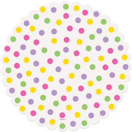 Bright Polka Dot Easter Paper Doilies