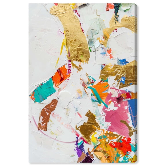 Bright Prism II Minimalist Collage Style Canvas Wall Art by Art Remedy, Gallery Wrapped, 16"x24"