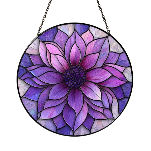 Bright Purple Lavender Suncatcher Window Hanging Display Item Art