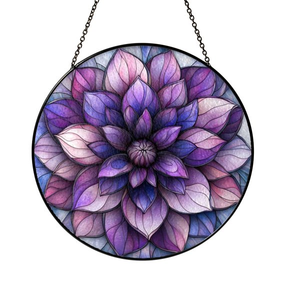 Bright Purple Lavender Suncatcher Window Hanging Display Item Decor
