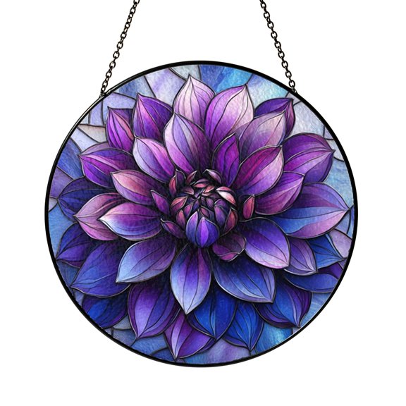 Bright Purple Lavender Suncatcher Window Hanging Display Item Glass