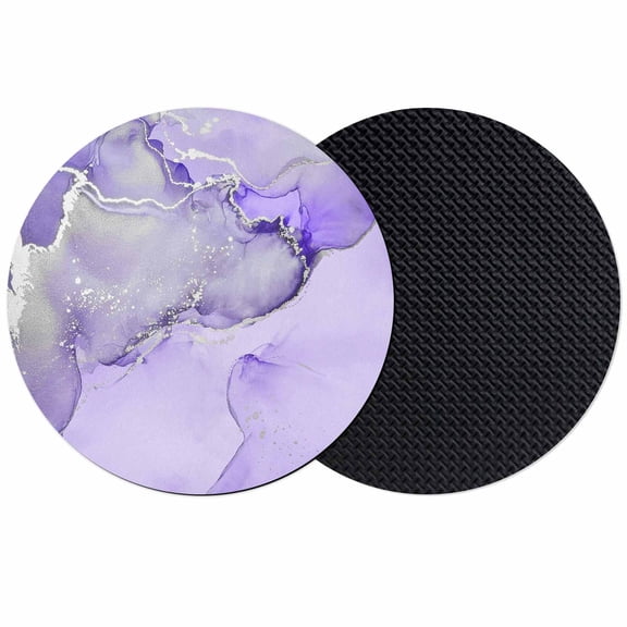 Bright Purple Marble Textured Coasters for Drinks,Absorbent Non Slip Rubber Drink Coasters Set of 2 for Cup,Table,Bar,Home Decor, Abstract Ocean Fluid Art