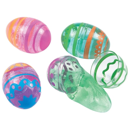 Bright Putty Filled Eggs - Party Favors - 12 Pieces