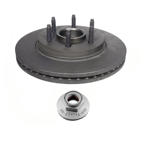 Bright Racing Vented Brake Disc Rotor & Wheel Bearing Assembly - F150 Rear Wheel Drive 6 Stud 2004-2008 - D3EA Certified