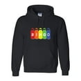 thumbnail image 1 of Bright Rainbow Bingo Daubers Funny Lucky Number Game Art Graphic Pullover Hoodie, up to size 5XL, 1 of 3