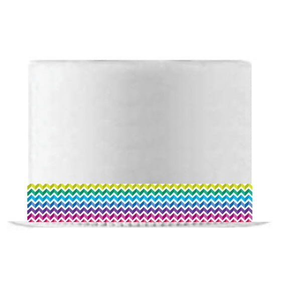 Bright Rainbow Chevron Edible Cake Decoration Ribbon -6 Slim Strips