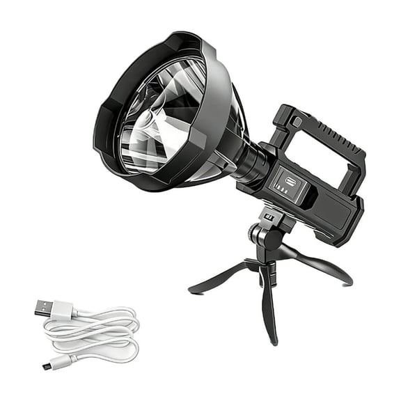 Bright Rechargeable Handheld Flashlight for Long Distance Camping Night Fishing