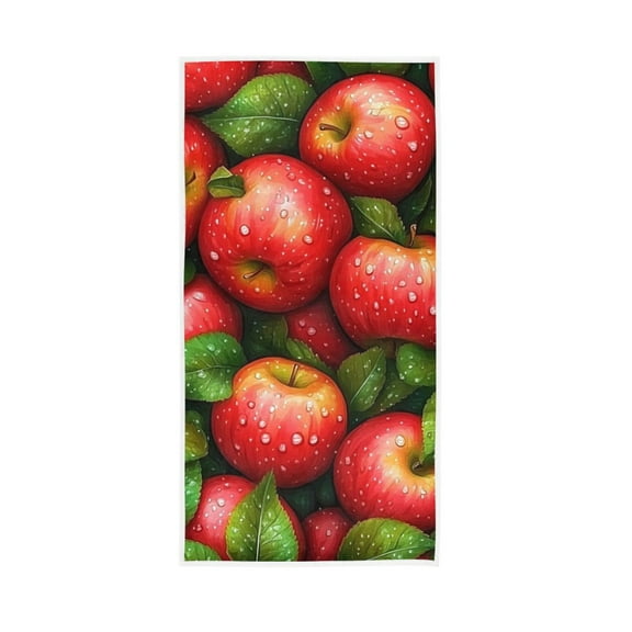 Bright Red Apple Face Towel Absorbent Hand Towels Bath Sport Gym