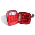 thumbnail image 1 of Bright Red Jeep TJ CJ YJ JK Replacement Stop Brake Turn Tail Lights w/LED Illuminator on Left (Truck Trailer Boat), 1 of 7