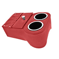 thumbnail image 1 of Bright Red Low Rider Shorty Universal Musclecar Hotrod Floor Console Classic, 1 of 1