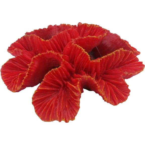 Bright Red Marine Coral Aquarium Artificial Fish Tank Decoration, Coral Ornament Underwater Sea Plants Decorations Polyresin Aquarium Plants Coral Fish Tank Decorations
