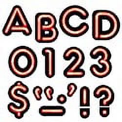 T-79511 - Bright Red 4-Inch Neon Uppercase Ready Letters® by Trend Enterprises Inc.