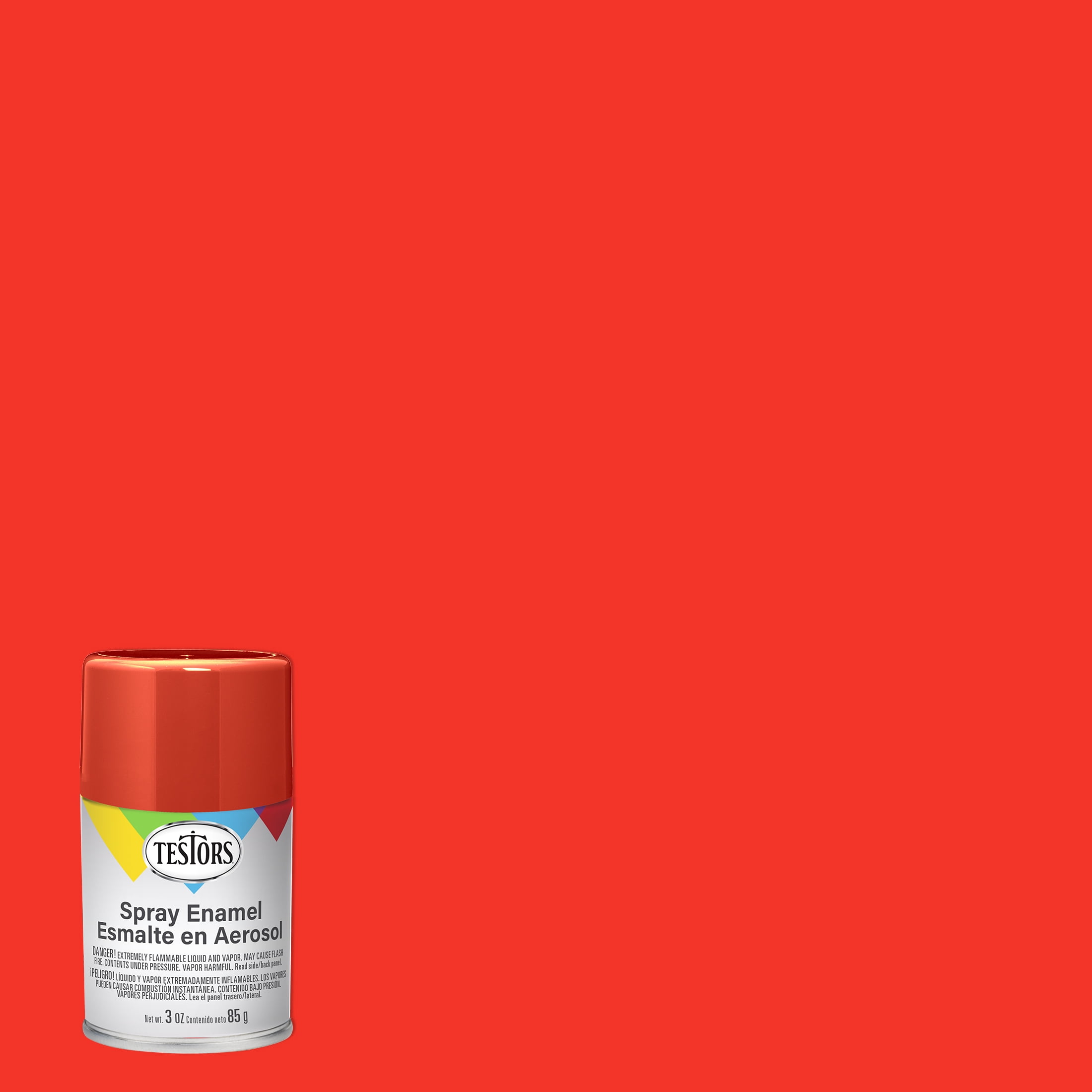 Bright Red, Rust-Oleum Testors Gloss Enamel Spray Paint- 1231T, 3 oz