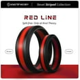 thumbnail image 1 of Bright Red Stripe Silicone Ring For Men and Women 5mm Bandwidth, 1 of 4