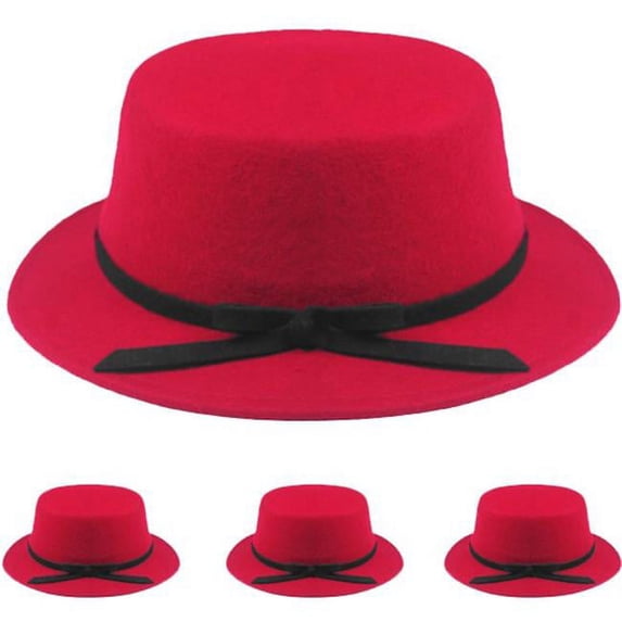 Bright Red Wool Winter Bucket Hat Case of 12