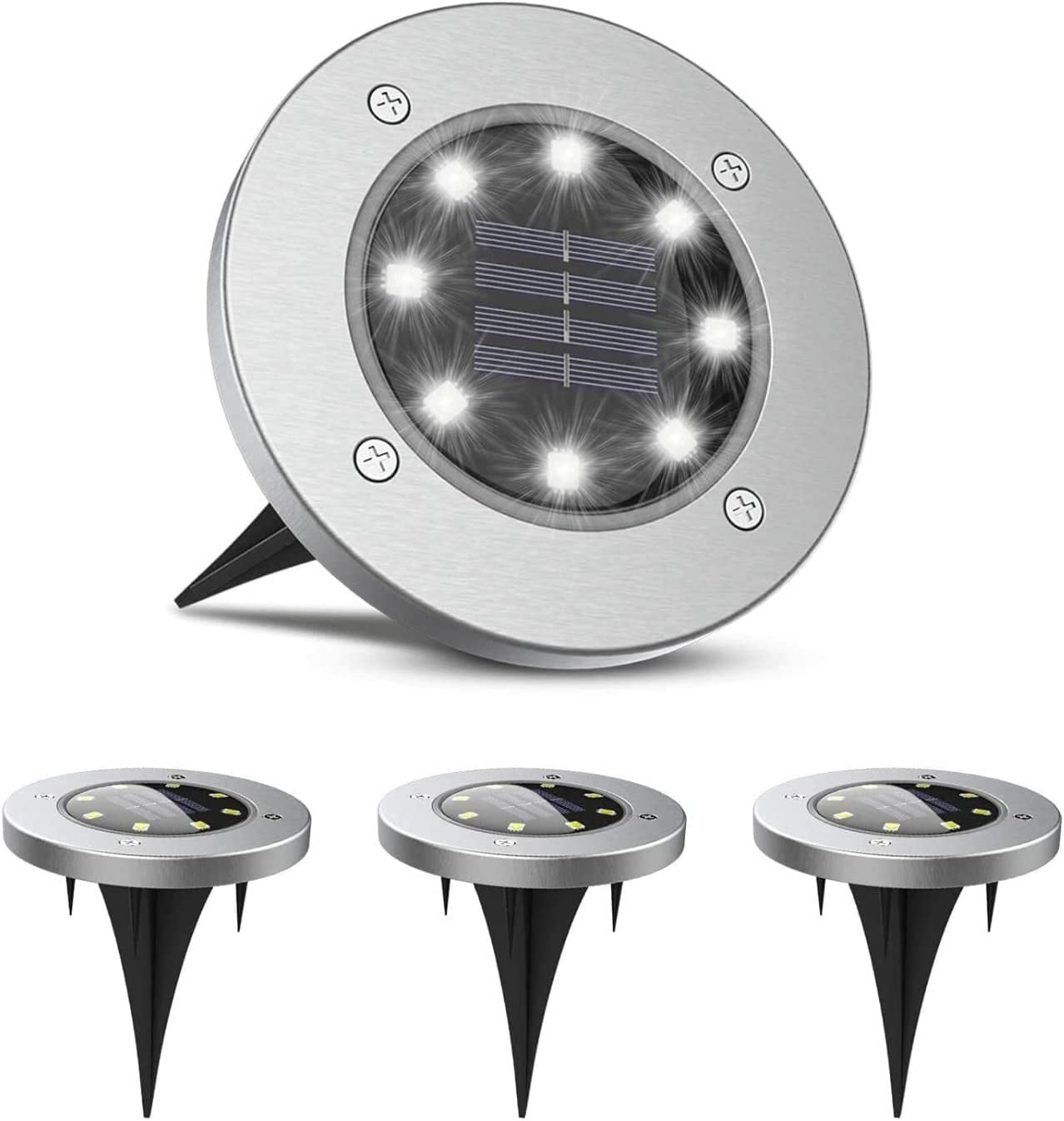 VicTsing 1Pcs Solar Spotlight White Lighting Solar Garden Light IP65 Waterproof 6000K Super Bright VicTsing 1Pcs Solar Spotlight White Lighting Solar Garden Light IP65 Waterproof 6000K Super Bright