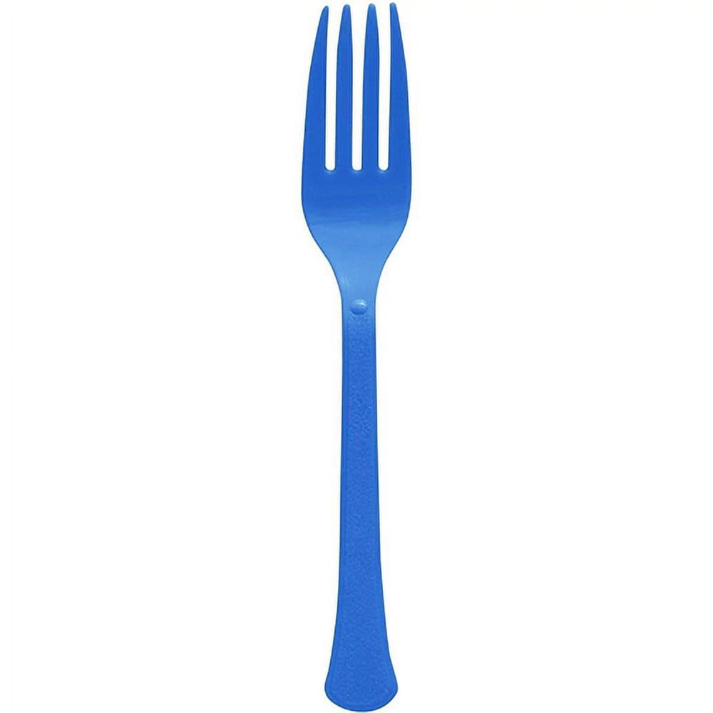 Bright Royal Blue Heavy Weight Plastic Forks