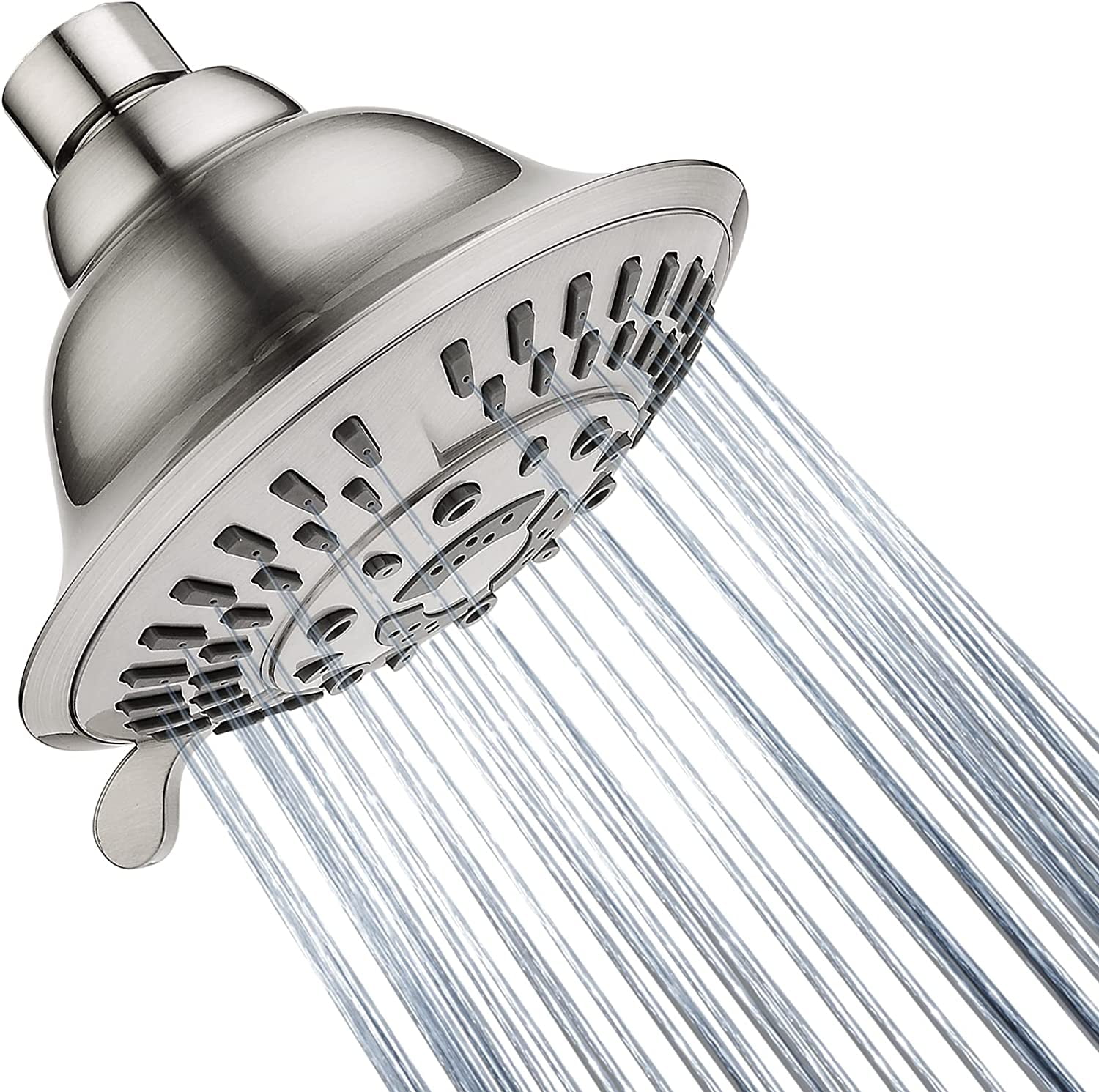 Brushed Nickel Adjustable High Pressure Rain Shower Head
