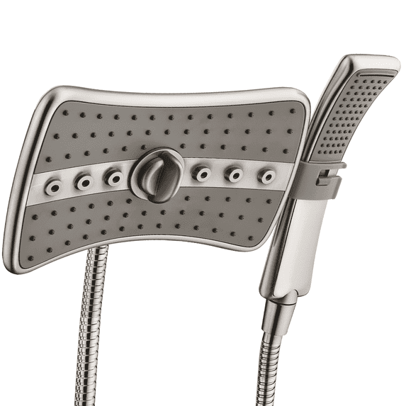Bright Showers Shower Head Combo with Two Spray Setting , Fixed Shower ...