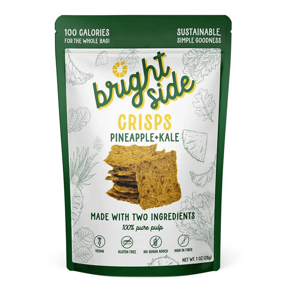 Bright Side Crisps Pineapple + Kale Vegan Gluten-Free 1 oz - 2 PACK