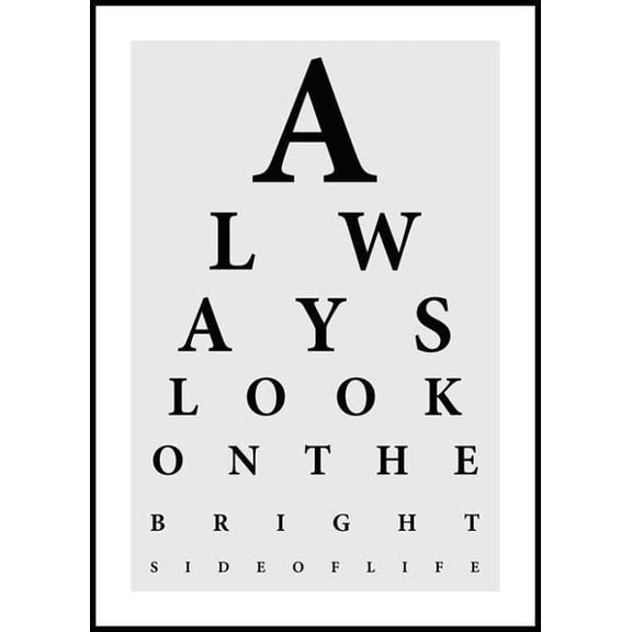 Bright Side Poster Wall Art, Modern Wall Decor For Living Room Bedroom, 8x12 UNFRAMED