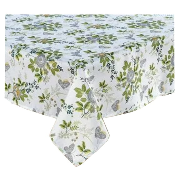 Bright Side Tablecloth Flower Butterfly Multi-Color Fabric Sun & Sage (60 x 84 Rectangle/Oblong)