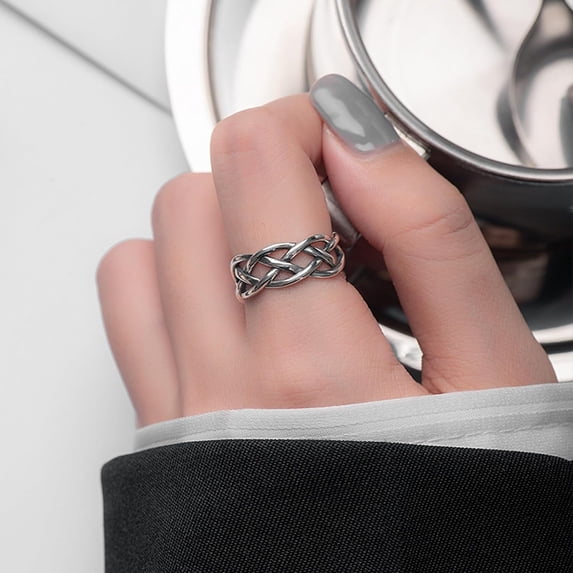 Bright Silver Adjustable Multi-Layer Chain Ring, Women's Fashion Party Rings, Women's Engagement Rings 2024…