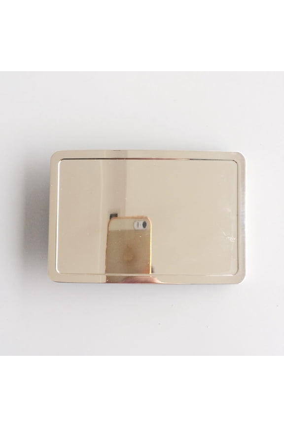 Bright Silver Rectangle Blank Belt Buckle Custom Belt Buckle