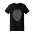 thumbnail image 1 of Bright Silver Stylized Lion T-Shirt Women -Image by Shutterstock, Female x-Large, 1 of 2