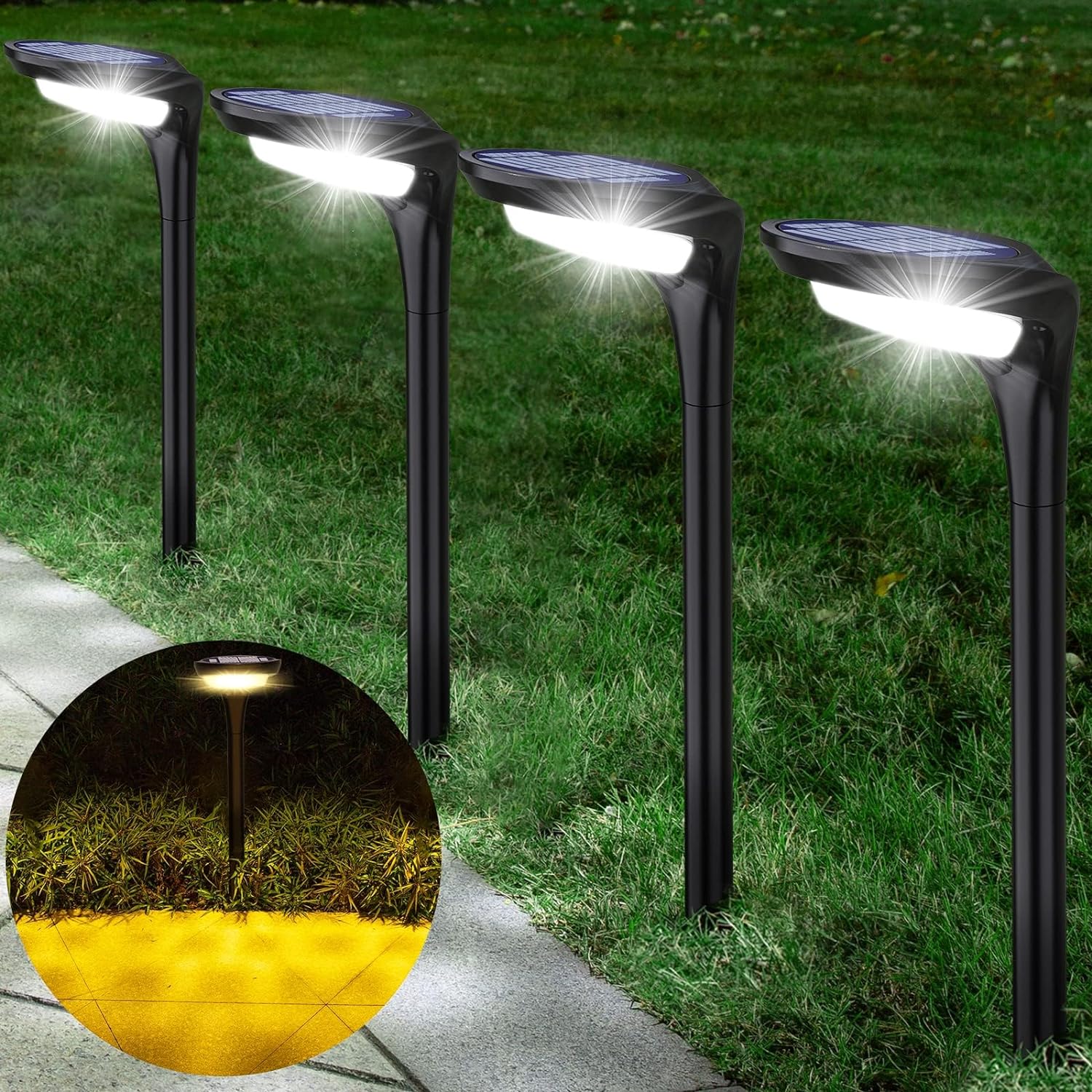Bright Solar Pathway Lights Waterproof Landscape Lighting for Garden