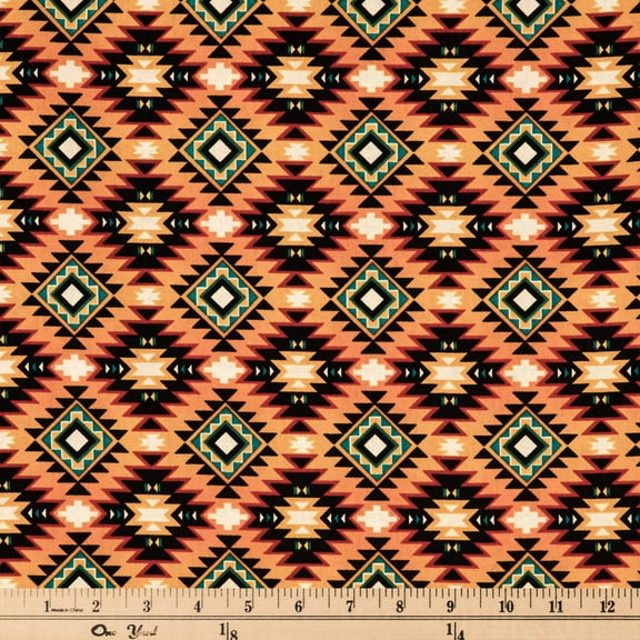 Bright Southwest Argyle Cotton Fabric