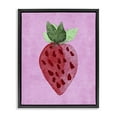 thumbnail image 1 of Stupell Industries Bright Speckled Strawberry Black Framed Floater Canvas Wall Art, design by Camila Juncos, 21 x 17, 1 of 9