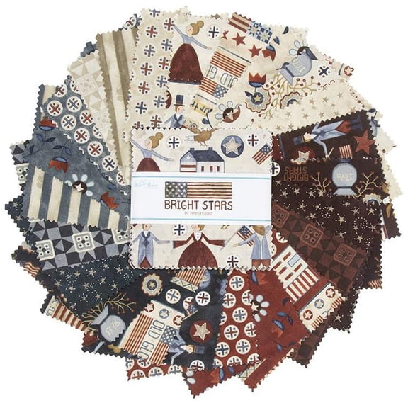 Bright Stars Riley Blake Stacker by Teresa Kogut, 42 5-inch Precut Fabric Quilt Squares