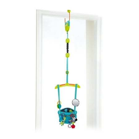 Bright Starts Bounce 'n Spring Deluxe Door Jumper with Take-Along Toys, Ages 6 Months+