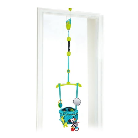 Bright Starts Bounce 'n Spring Deluxe Door Jumper with Take-Along Toys, Ages 6 Months+