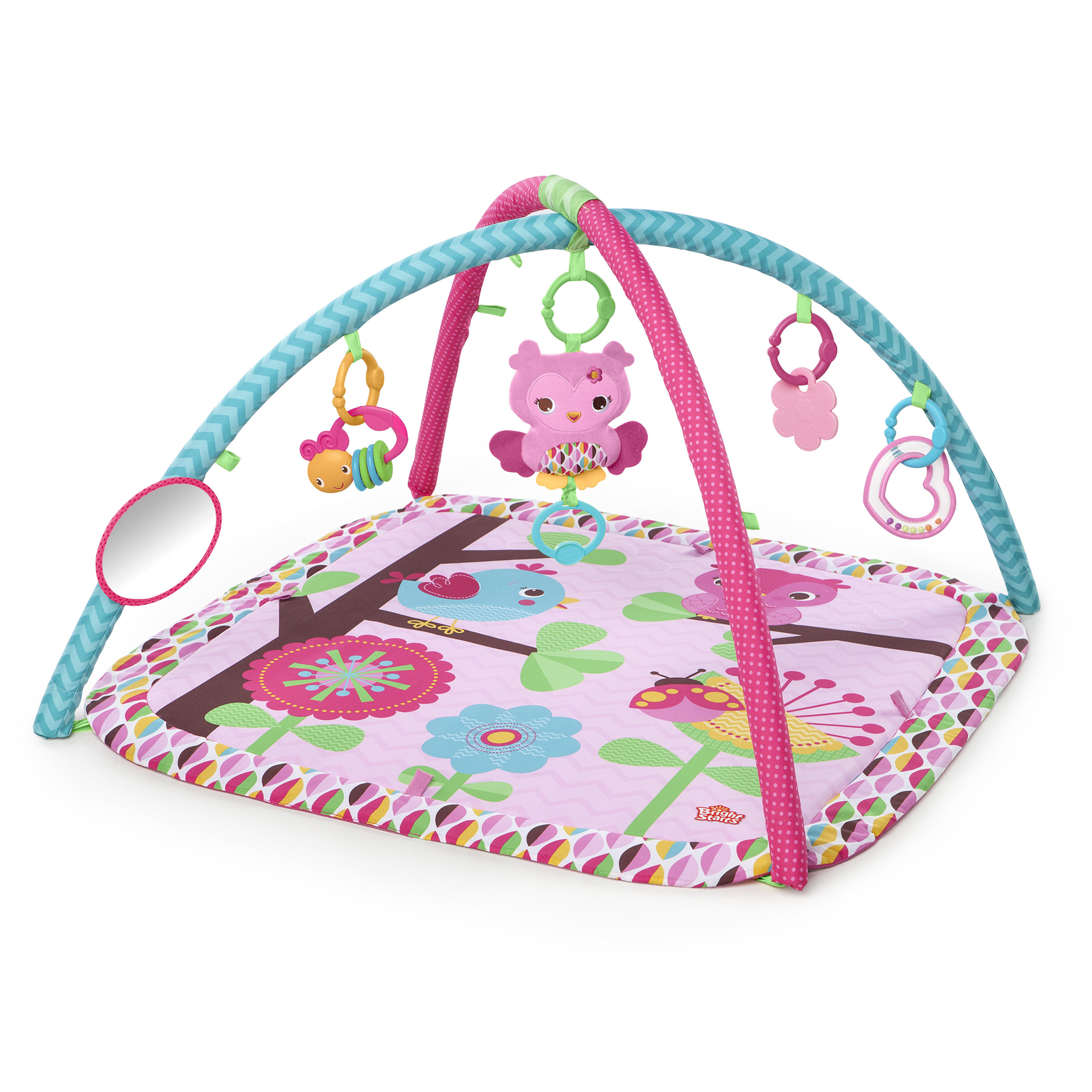 Bright Starts Charming Chirps Activity Gym and Play Mat with Take-Along Toys, Ages Newborn + - image 1 of 12