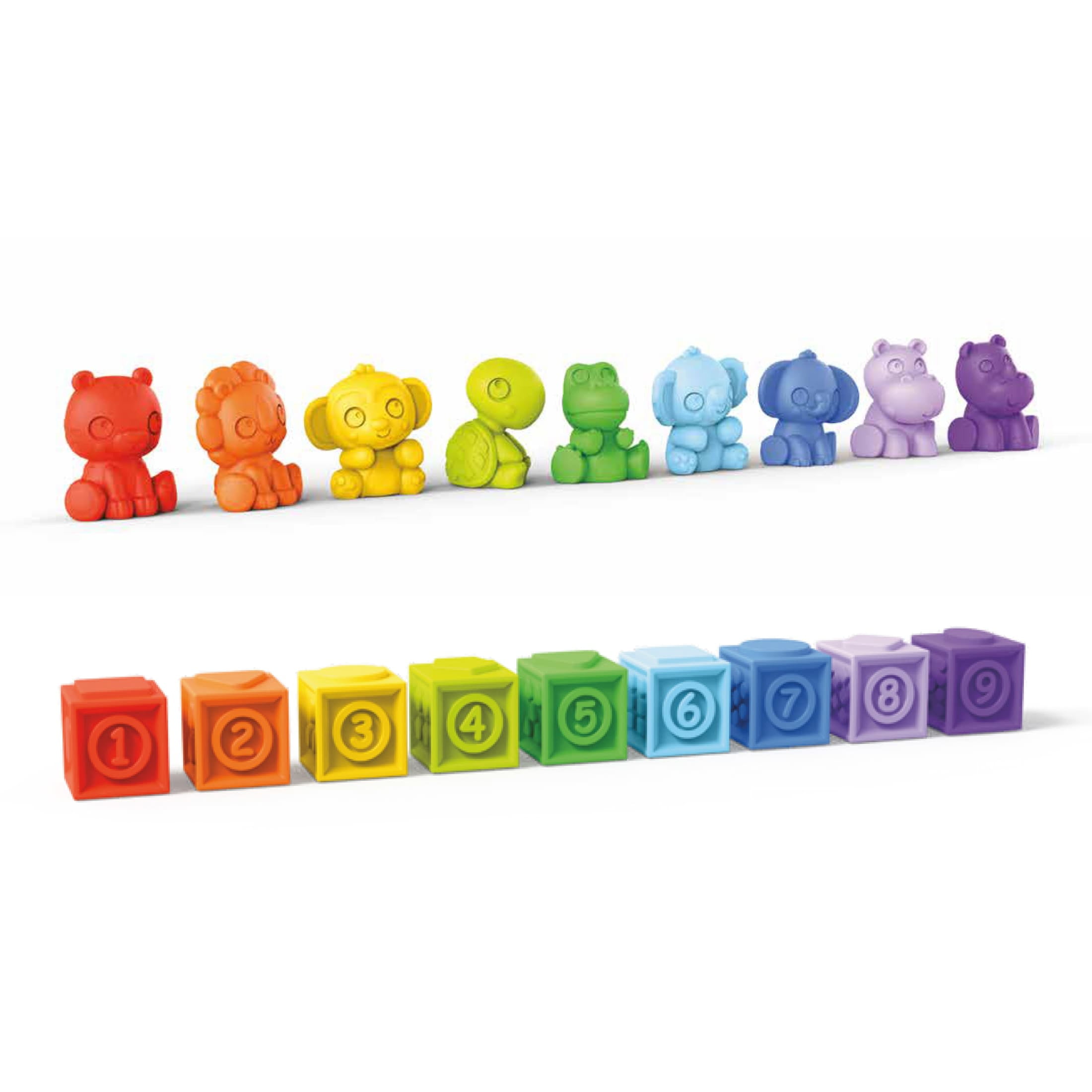 Bright Starts Cubes & Cuties Gift Set, Multi-Colored Bath Toys, Infant, 18pcs