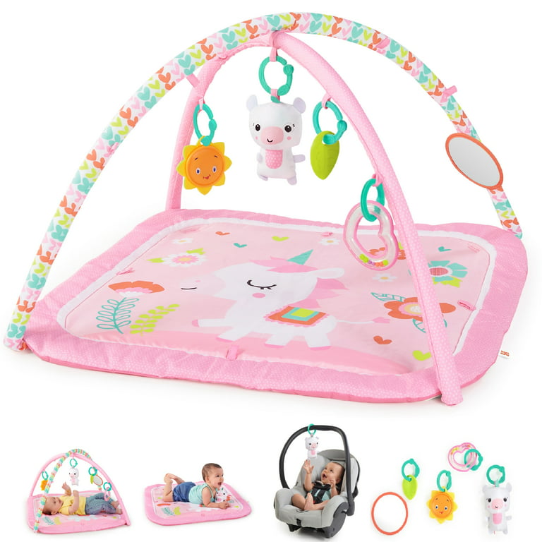 Bright Starts Daydream Blooms Activity Gym and Play Mat with Take-Along  Toys, Ages Newborn +