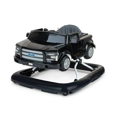 Bright Starts Ford F-150 4-in-1 Infant Baby Walker with Removable Steering Wheel, Black